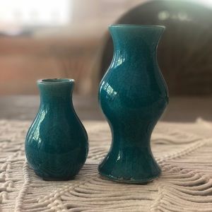 Dark blue vases